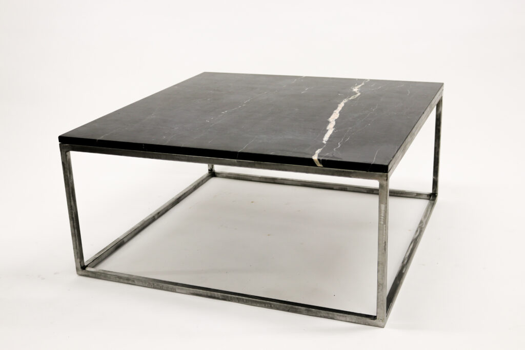 Marmeren salontafel zwart vierkant 4